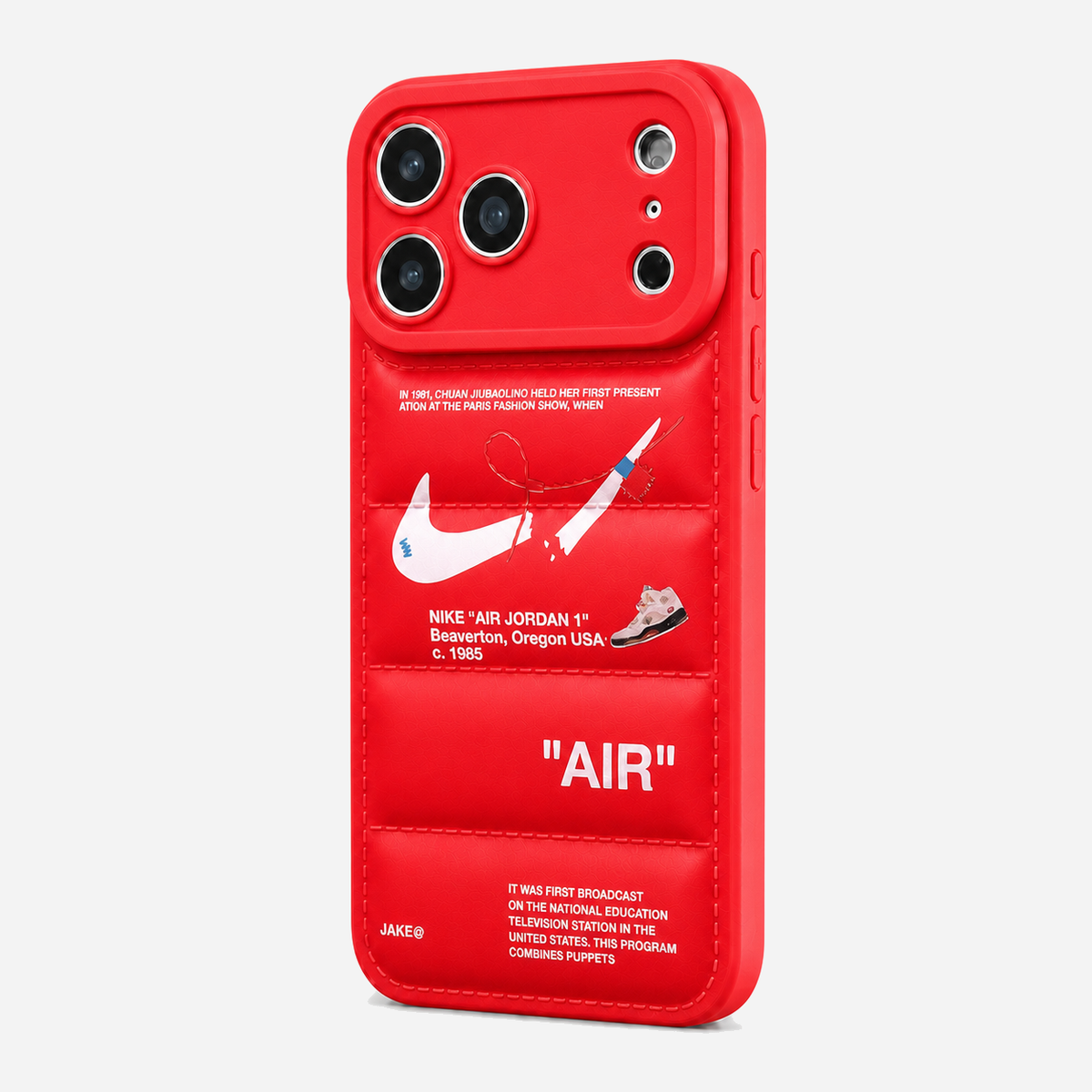 3D Crimson Red Sneaker Streetwear iPhone Case