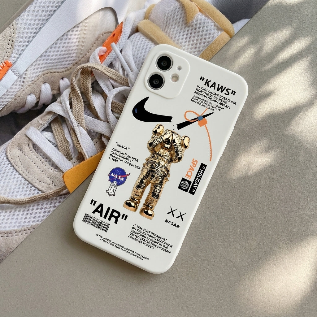 Sneaker Astronaut Streetwear iPhone Case – White – lifestyle view 2