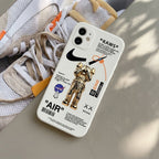 Sneaker Astronaut Streetwear iPhone Case – White – lifestyle view 2
