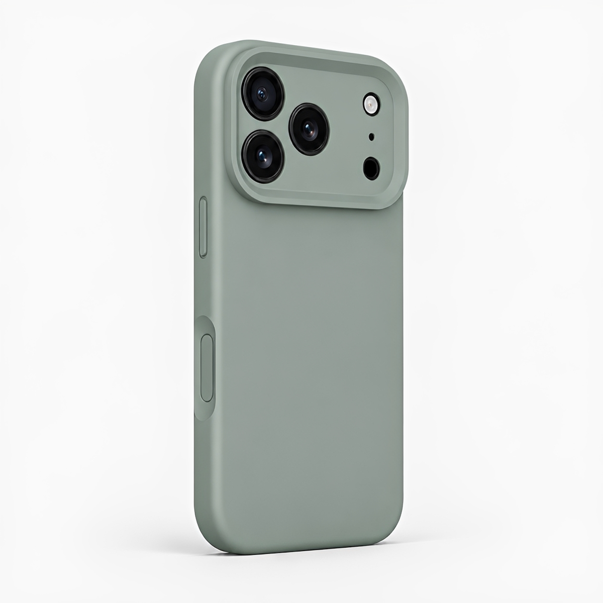 Premium Liquid Silicone iPhone Case – Precision Camera – Copper Green