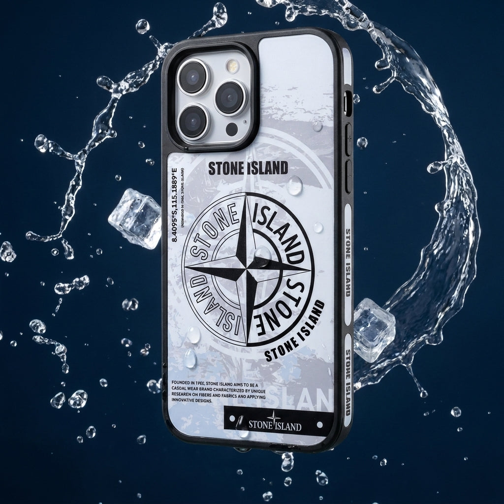 Stone Island Hypebeast Designer iPhone Case - White