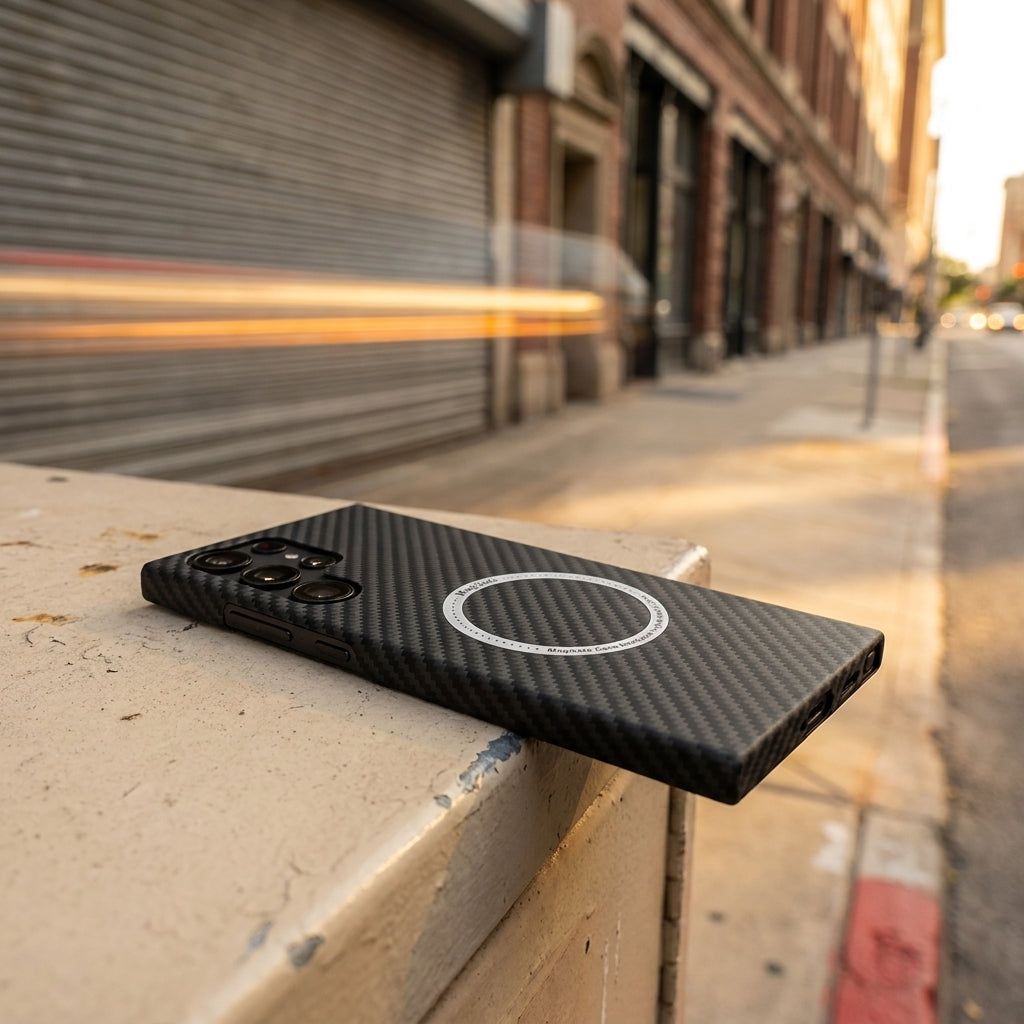 Matte Carbon Fiber Magnetic Galaxy Case