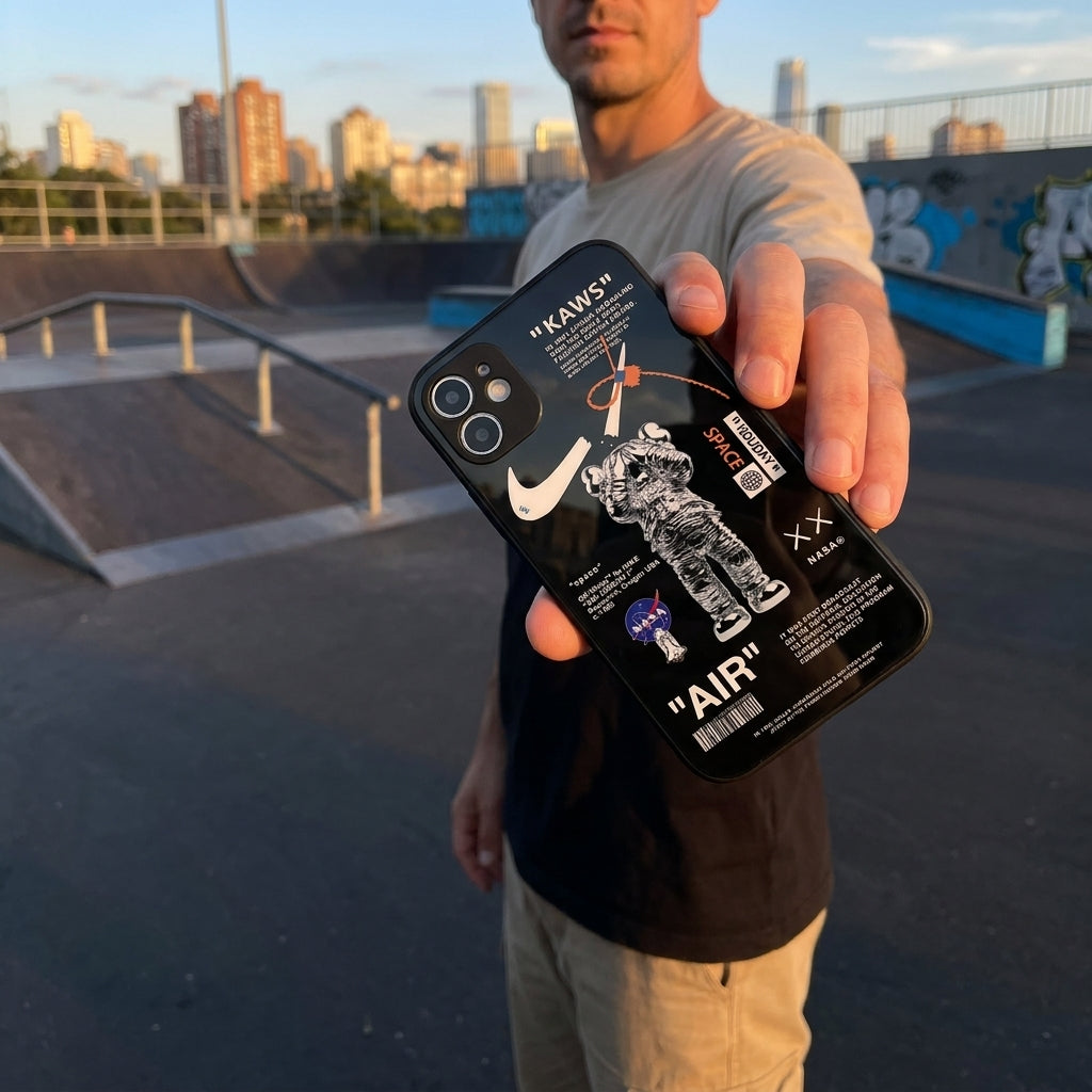Sneaker Astronaut Streetwear iPhone Case – Black