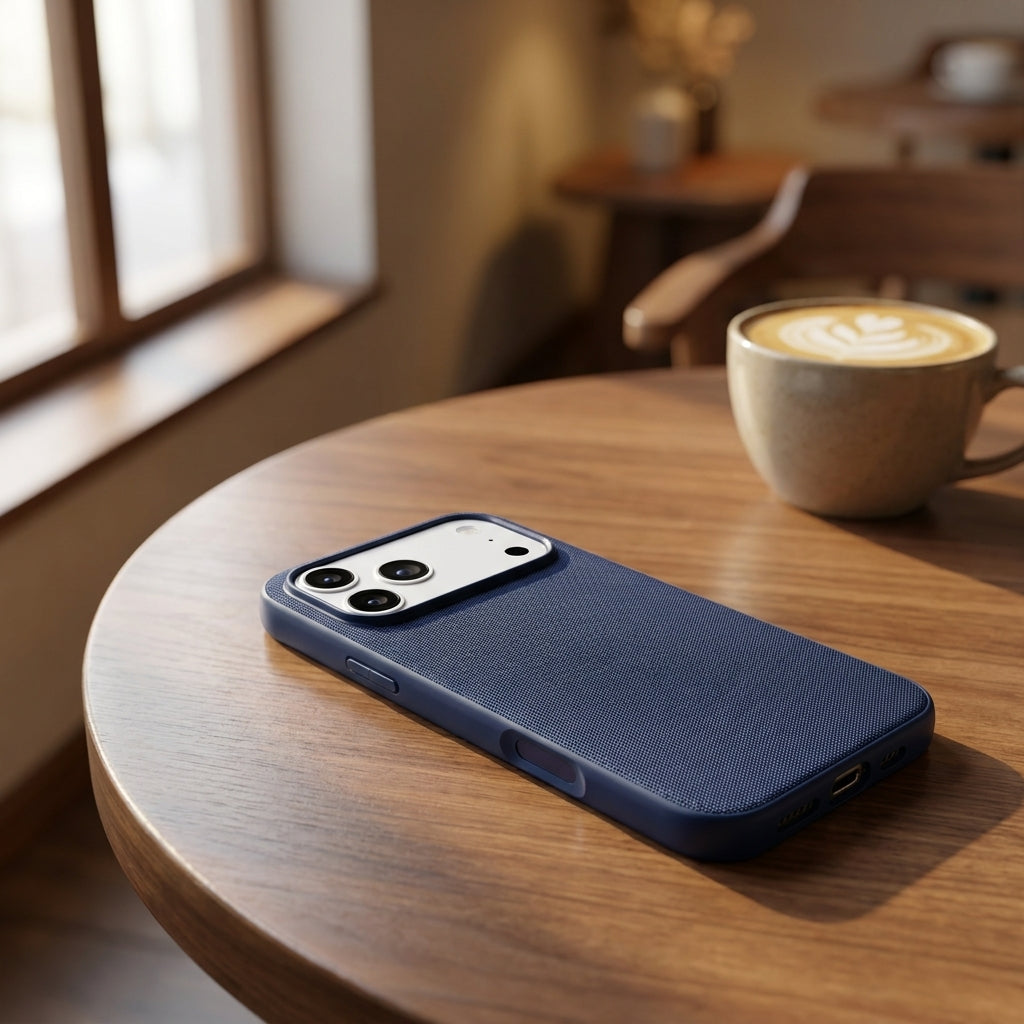 Tech Fabric Texture MagSafe iPhone Case - Blue