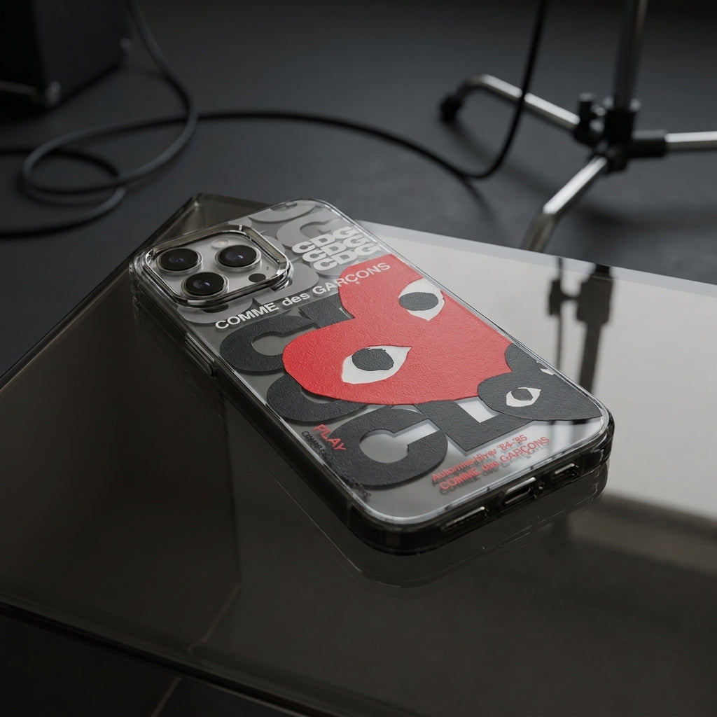 Reflective Black CDG - Hypebeast Designer iPhone Case