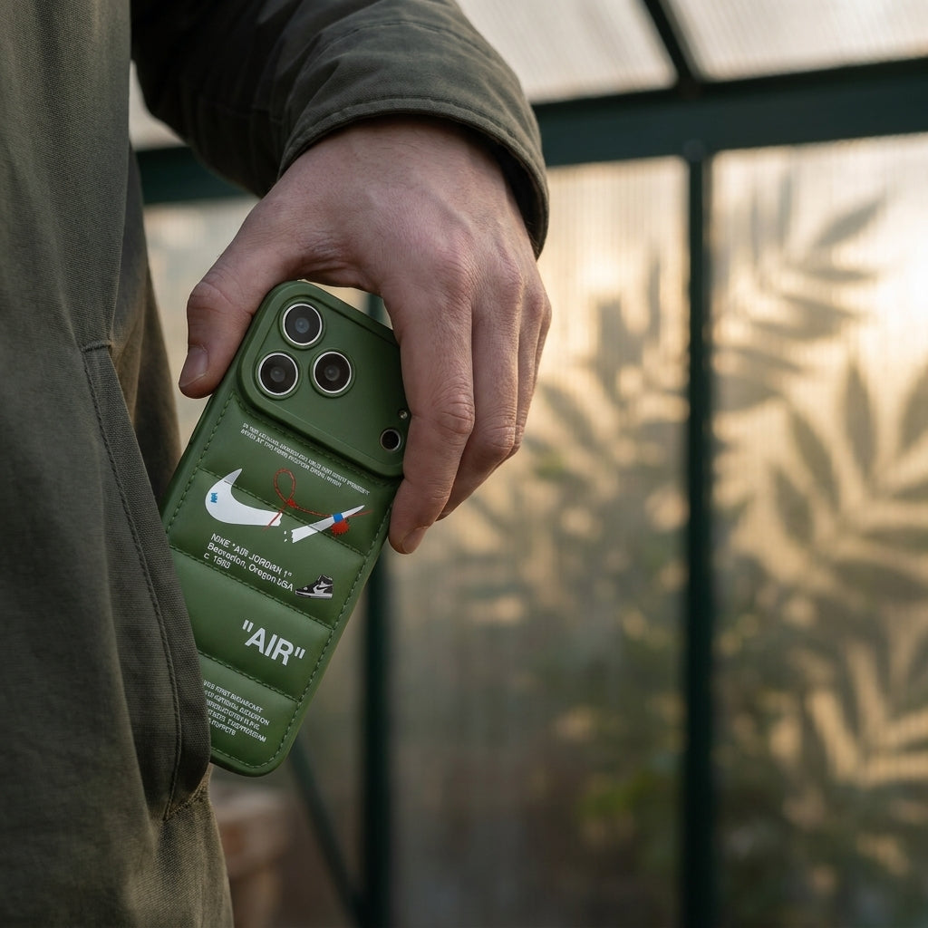 3D Olive Green Sneaker Streetwear iPhone Case