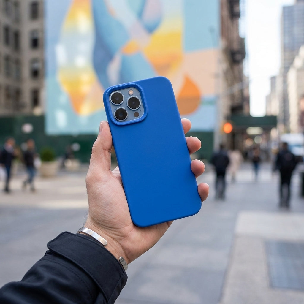 Liquid Silicone iPhone Case – Blue Palette