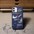 Nike x Off White inspired Streetwear iPhone Case – Blue – lifestyle view 2