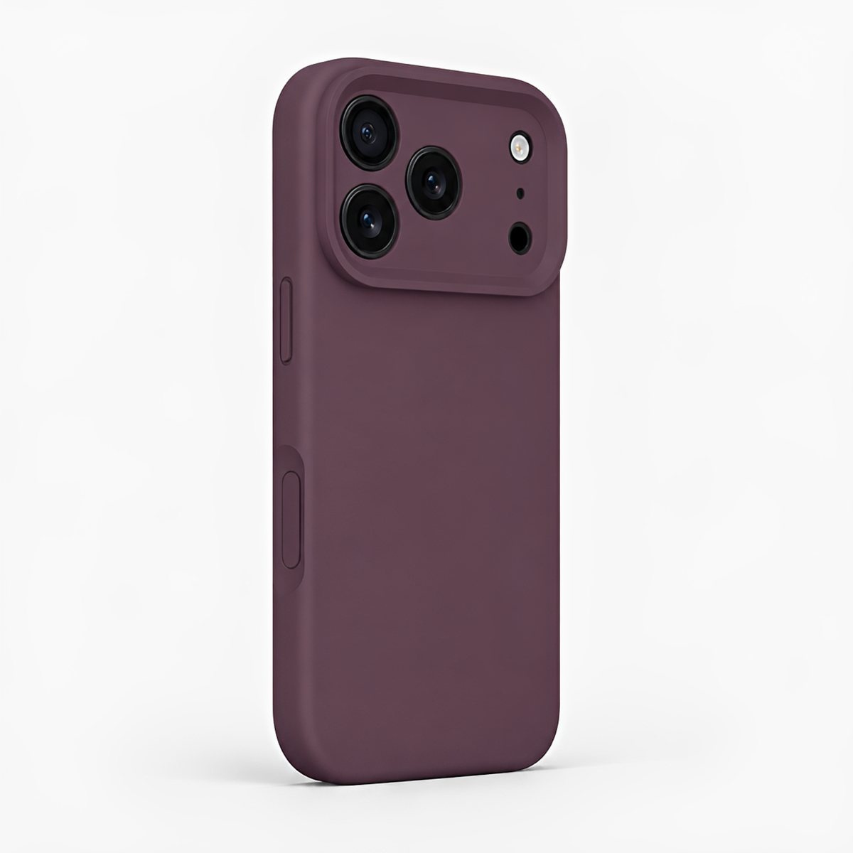 Premium Liquid Silicone iPhone Case – Precision Camera – Plum