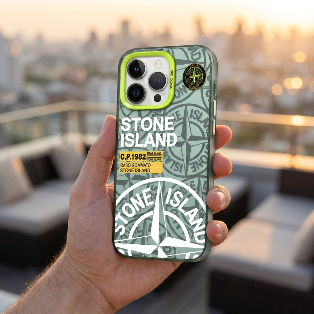 Stone Island Compass Graphic iPhone Case - Green