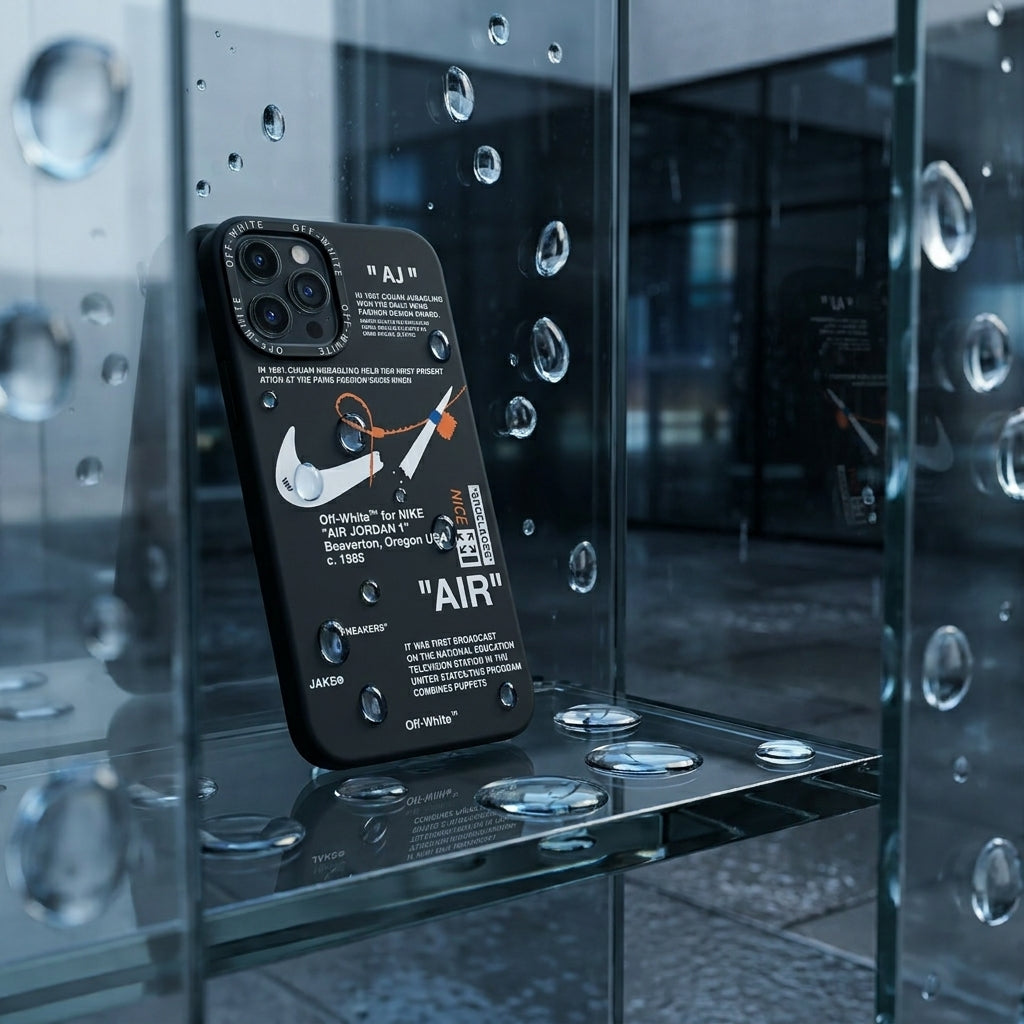 Nike x Off White inspired Streetwear iPhone Case – Black