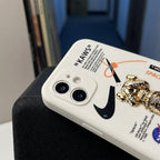 Sneaker Astronaut Streetwear iPhone Case – White – lifestyle view 4