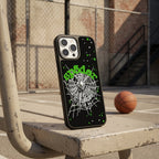 Spider Web Streetwear MagSafe Glass iPhone Case - White – lifestyle view 3