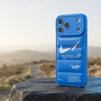 3D Electric Blue Sneaker Streetwear iPhone Case – lifestyle view 2