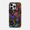 Comic Chaos Purple Matte Glass MagSafe iPhone Case