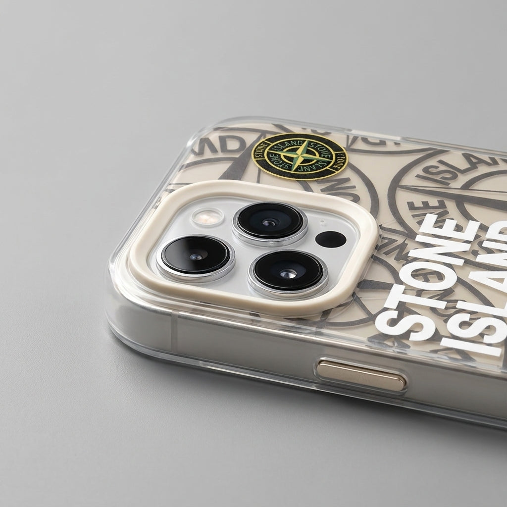 Stone Island Compass Graphic iPhone Case - White