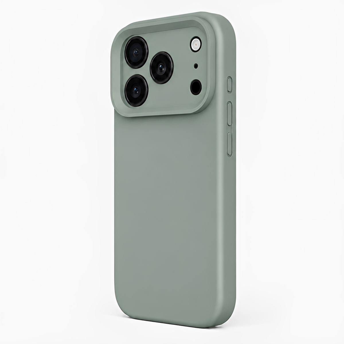 Premium Liquid Silicone iPhone Case – Precision Camera – Copper Green