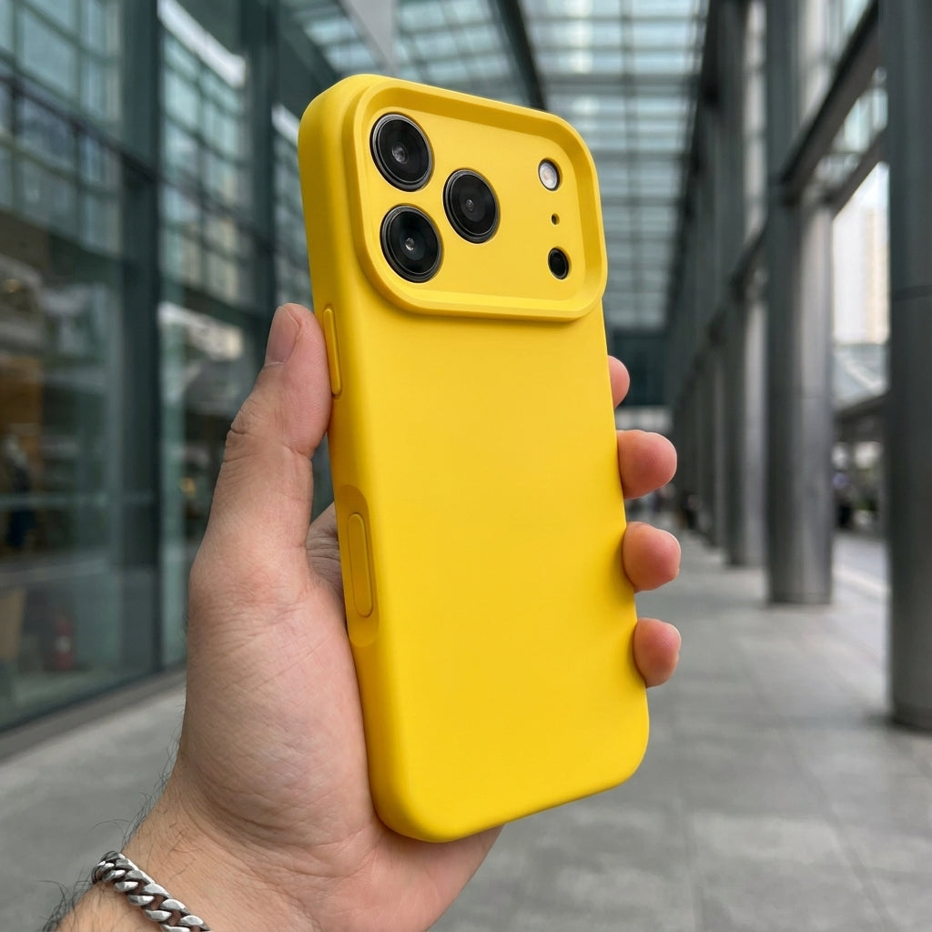 Premium Liquid Silicone iPhone Case – Precision Camera – Sunflower