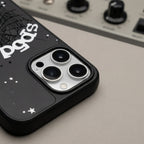 Spider Web Streetwear MagSafe Glass iPhone Case - Black – lifestyle view 4