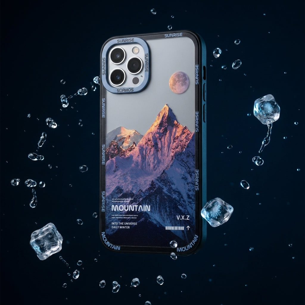 Sunset Golden Mountain Aesthetic iPhone Case