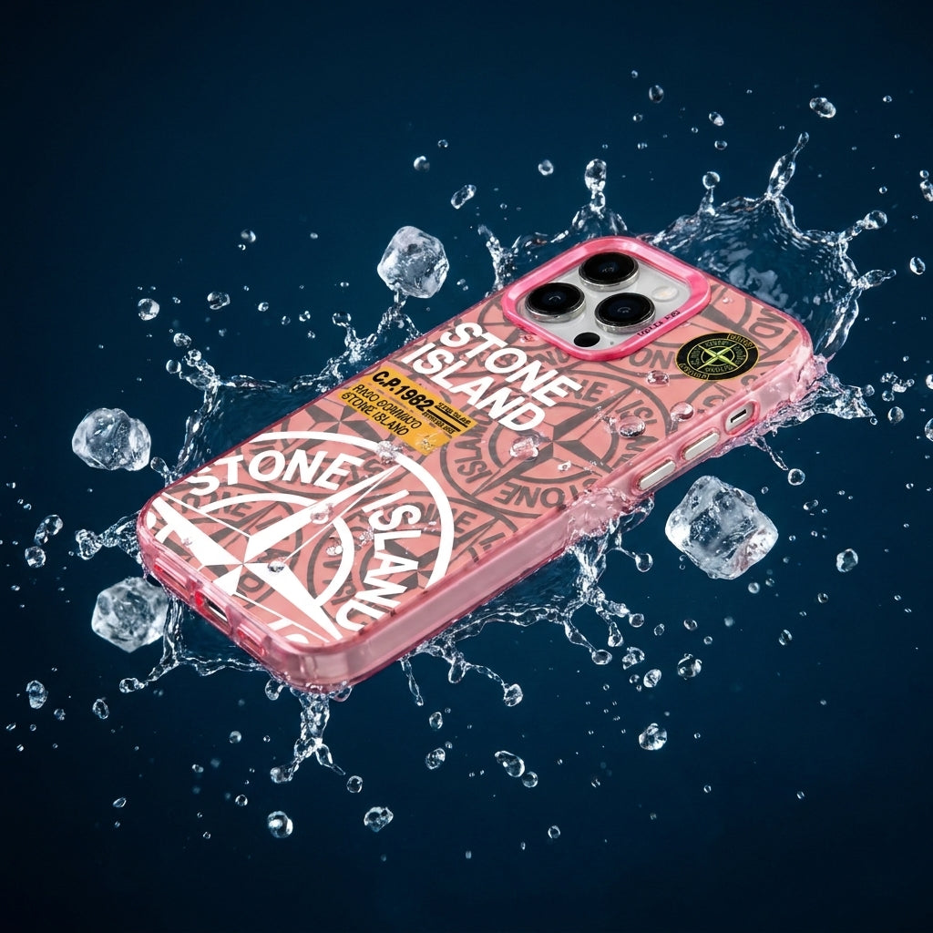 Stone Island Compass Graphic iPhone Case - Pink