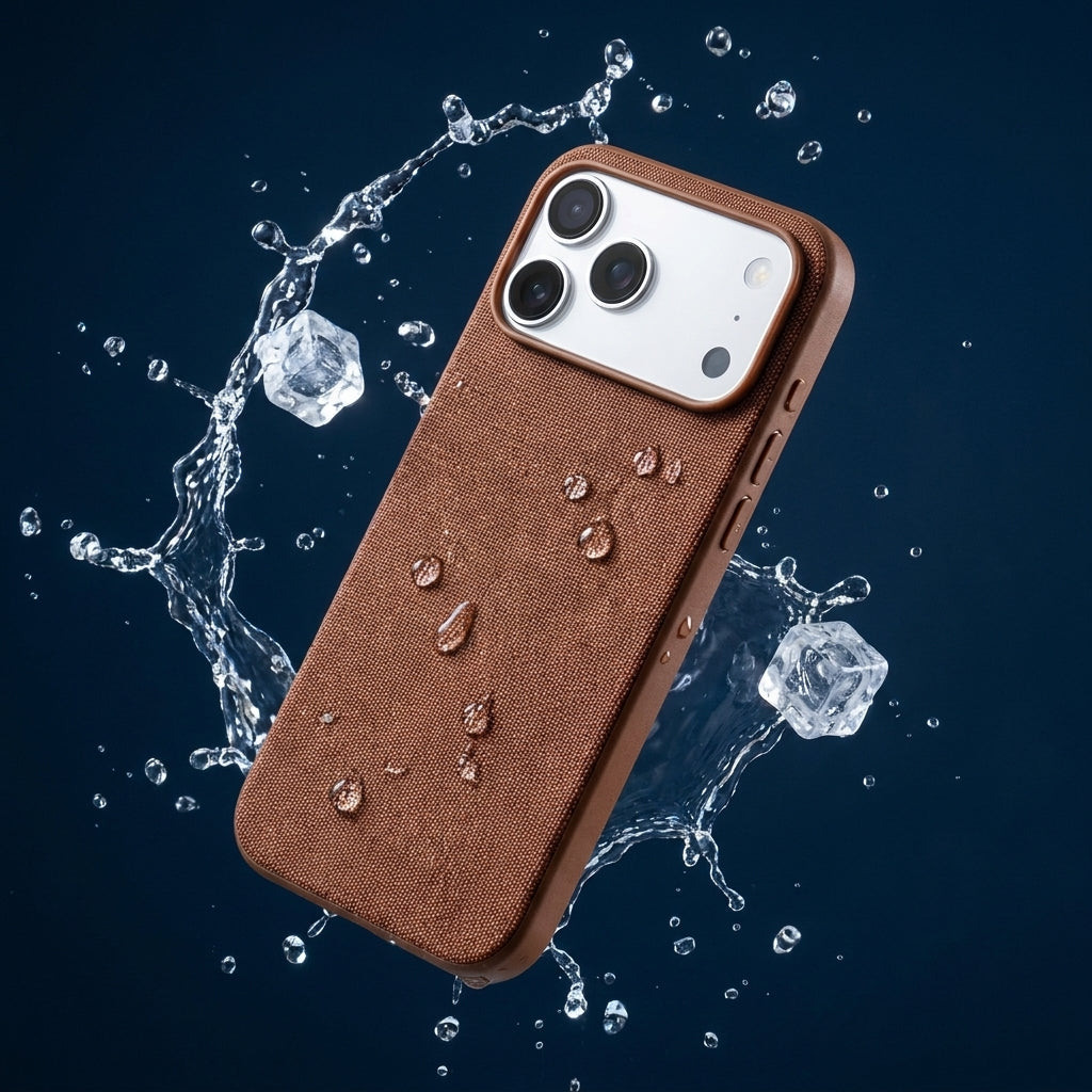 Tech Fabric Texture MagSafe iPhone Case - Chocolate
