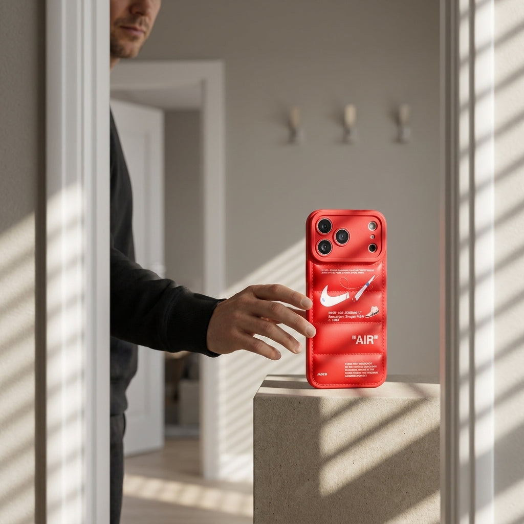3D Crimson Red Sneaker Streetwear iPhone Case