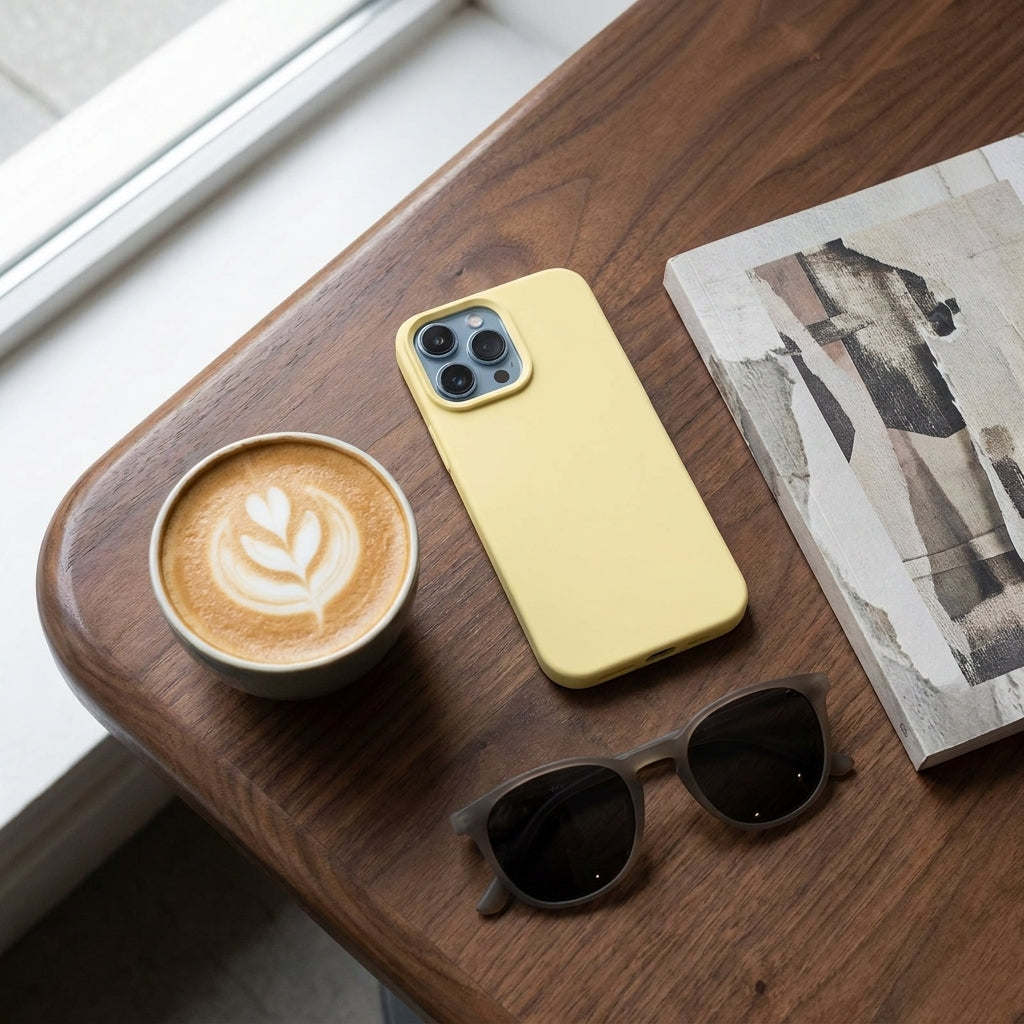 Peach Pink Liquid Silicone iPhone Case