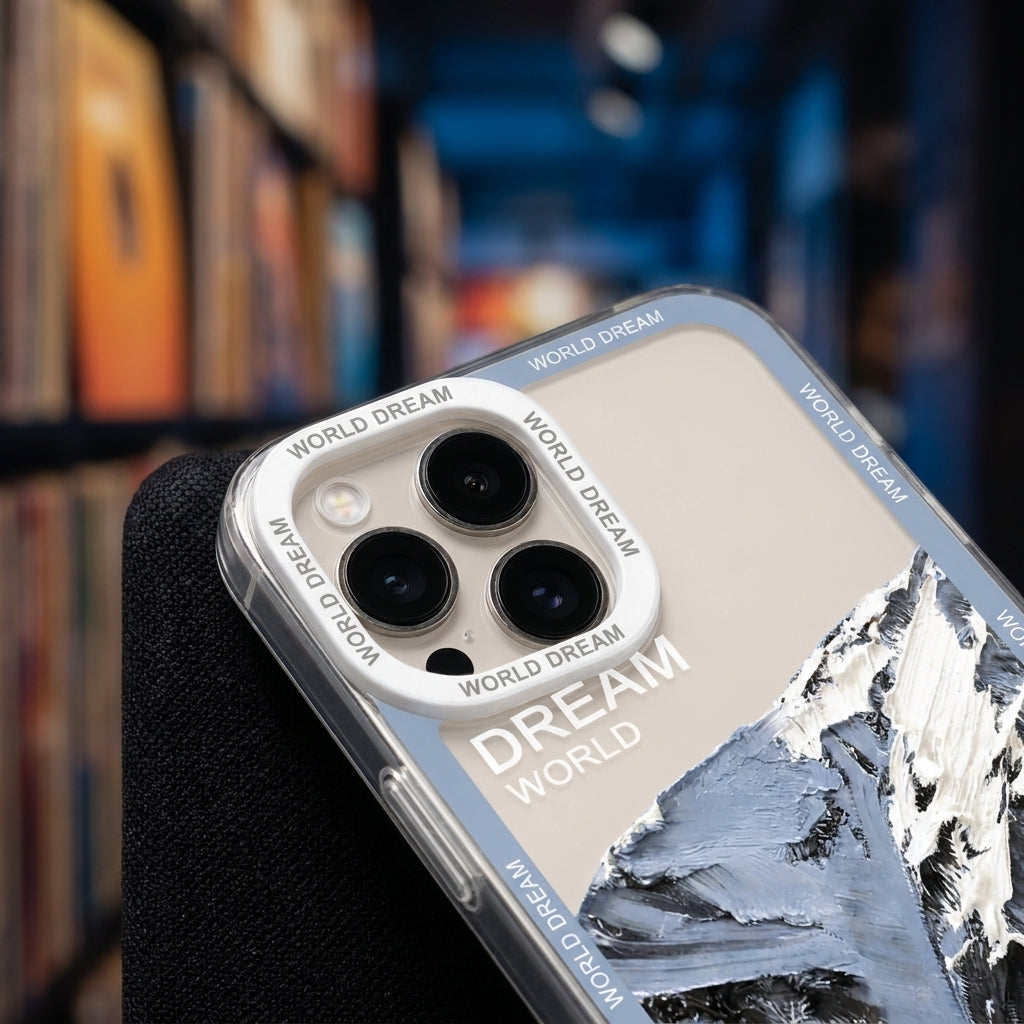 Arctic Blue Mountain Aesthetic Clear iPhone Case
