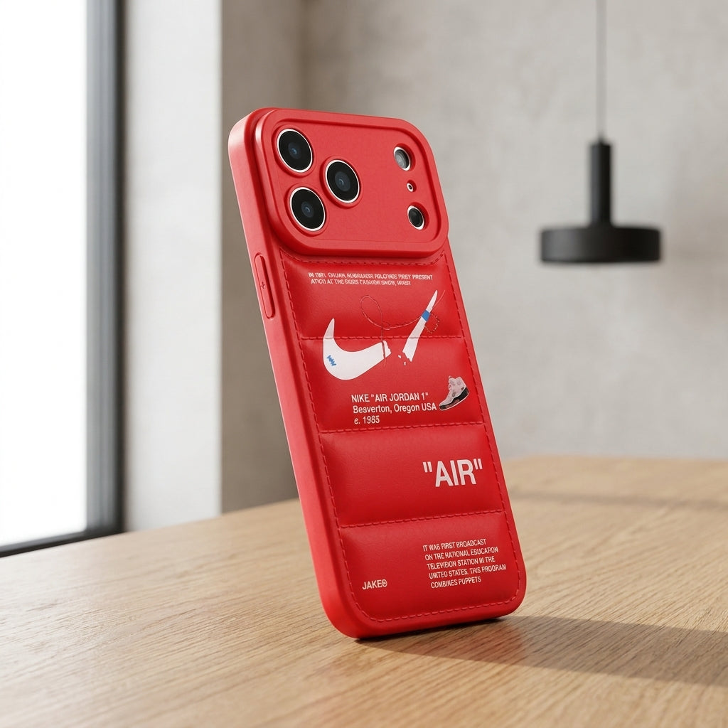 Nike x Off White inspired 3D Streetwear iPhone Case - Red