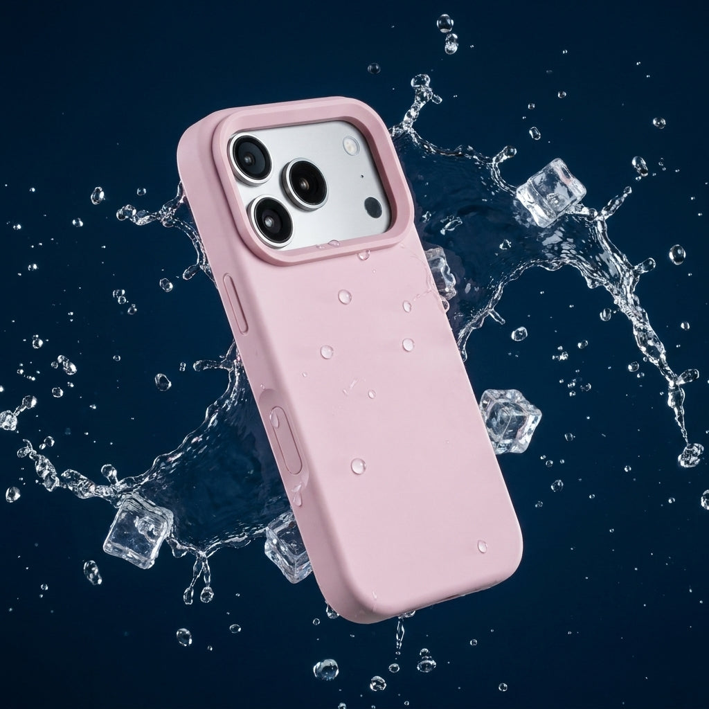 Premium Liquid Silicone iPhone Case – Open Camera – Dusty Pink