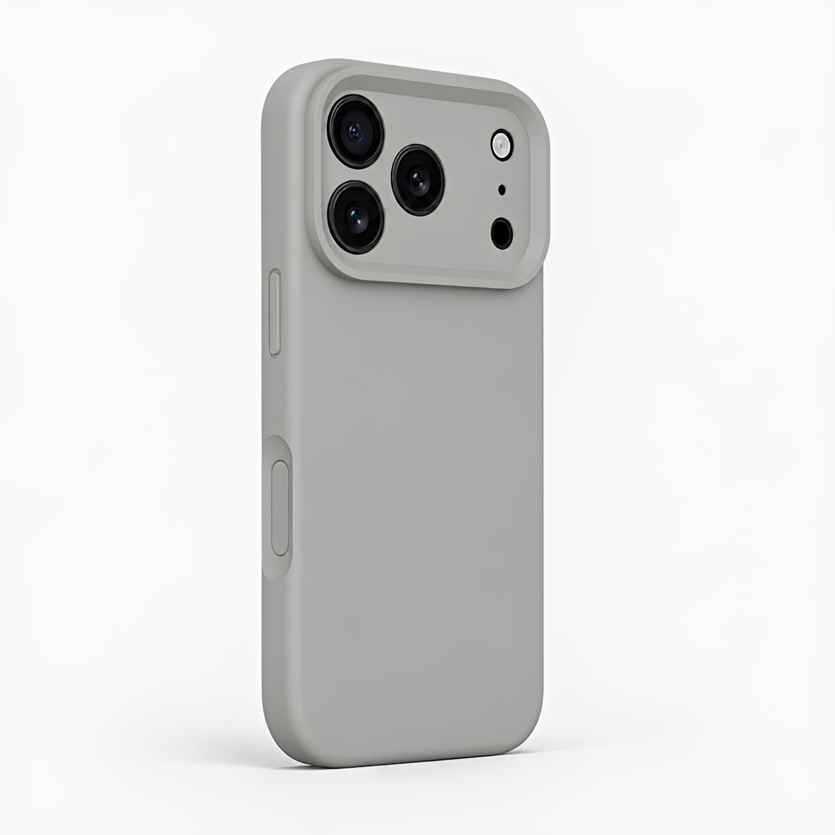Premium Liquid Silicone iPhone Case – Precision Camera – Rock Gray