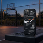 Nike x Off White inspired Streetwear iPhone Case – Black – lifestyle view 1