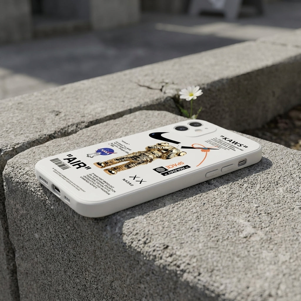 Sneaker Astronaut Streetwear iPhone Case – White – lifestyle view 3