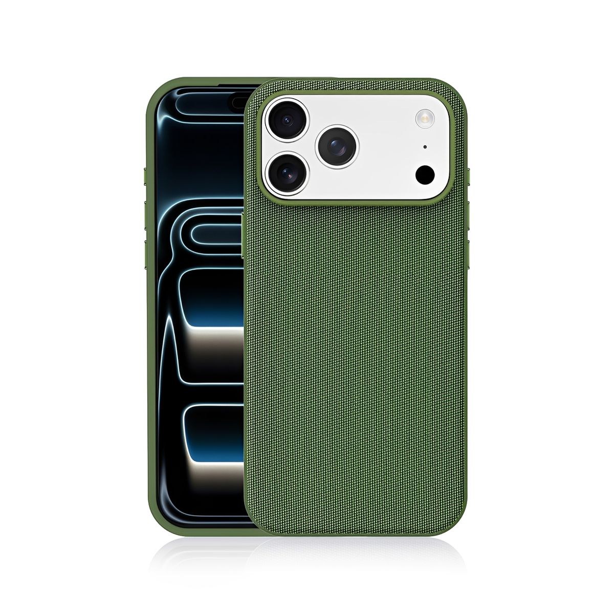 Technical Woven Fabric MagSafe iPhone Case - Green