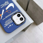 Nike x Off White inspired Streetwear iPhone Case – Blue – lifestyle view 4