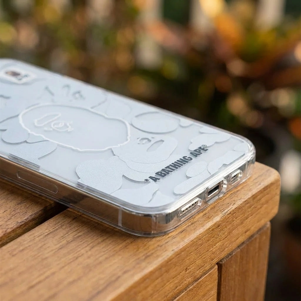 APE Silver Camo Limited iPhone Case - White