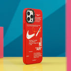 Nike x Off White inspired Streetwear iPhone Case – Red – lifestyle view 3