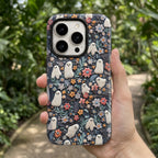 Ghost Meadow Matte Glass MagSafe iPhone Case – lifestyle view 6