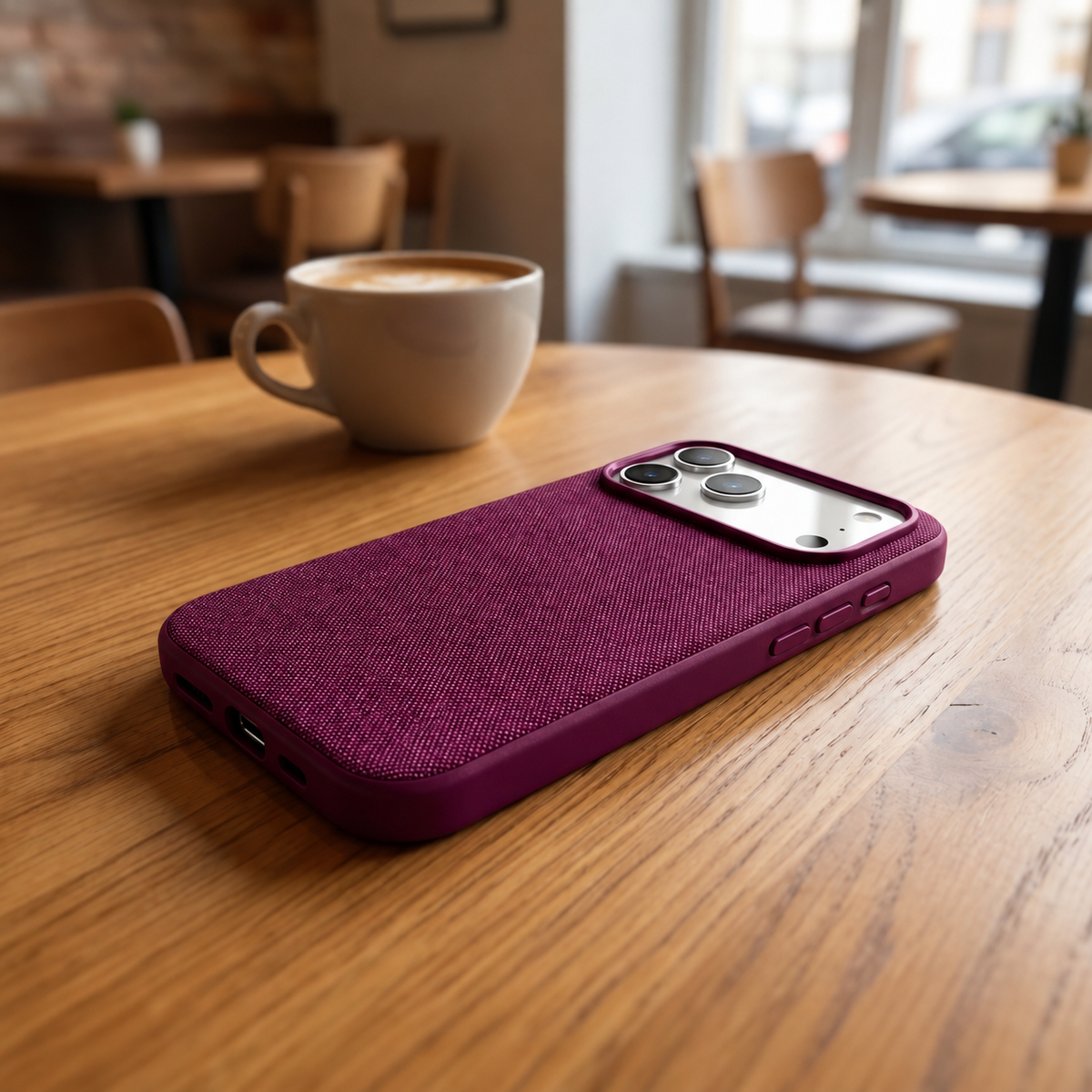 Tech Fabric Texture MagSafe iPhone Case - Cherry Red
