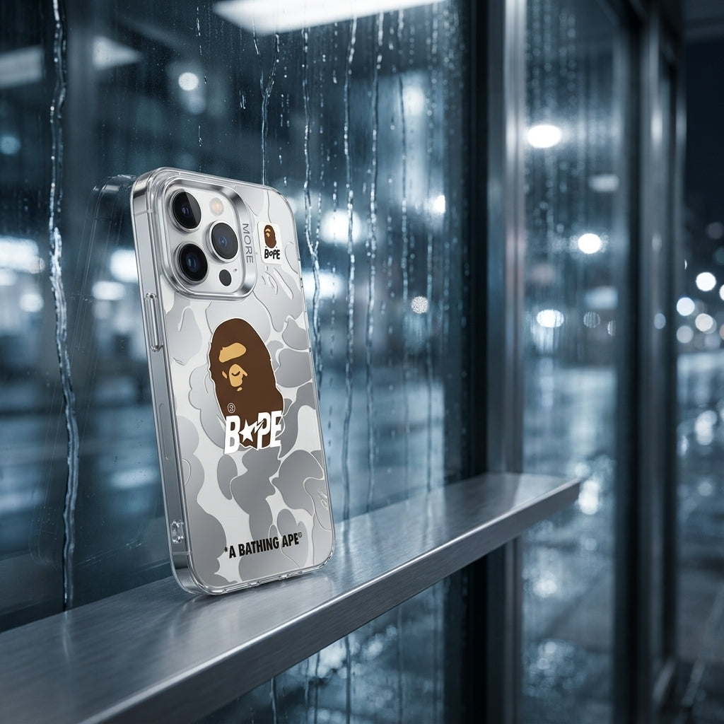 APE Silver Camo Limited iPhone Case - Brown