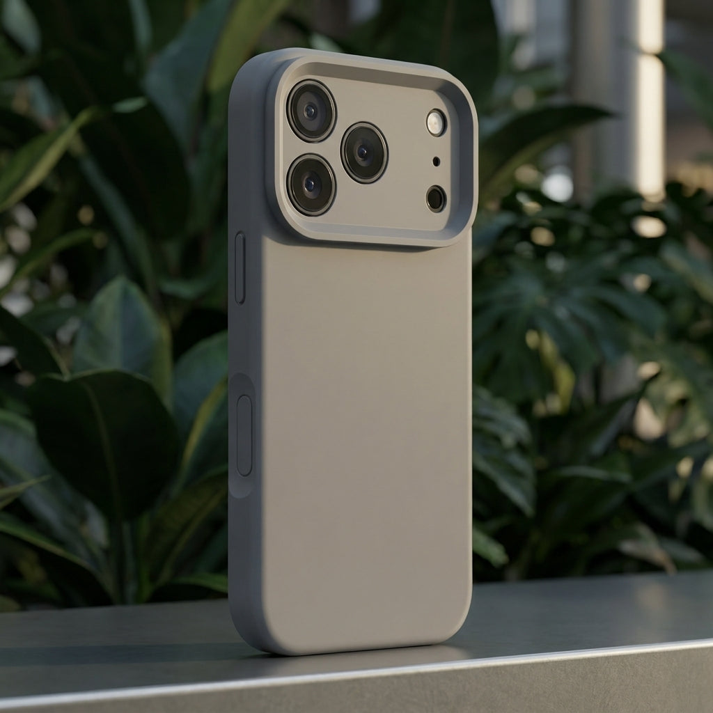 Premium Liquid Silicone iPhone Case – Precision Camera – Charcoal