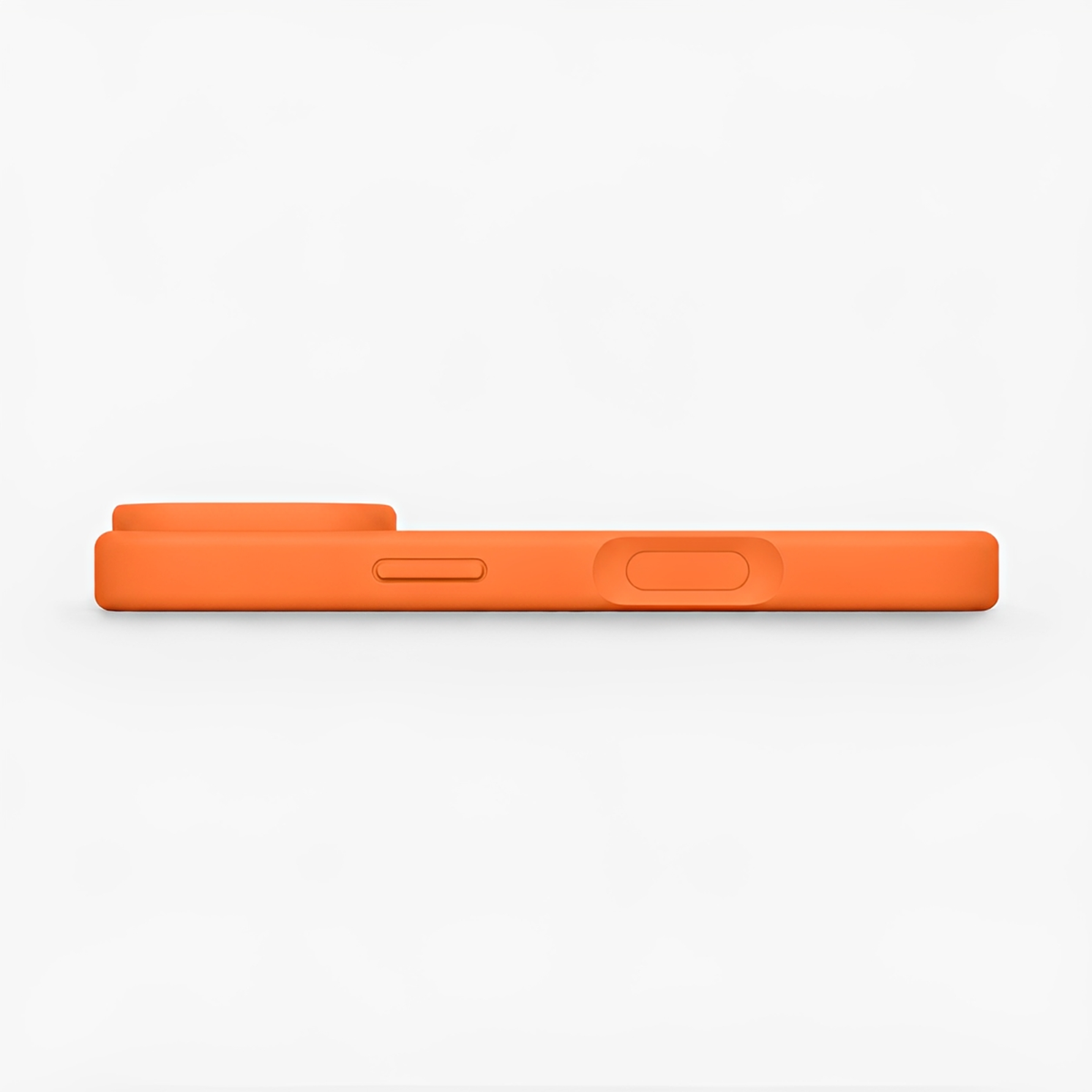 Premium Liquid Silicone iPhone Case – Precision Camera – Tangerine