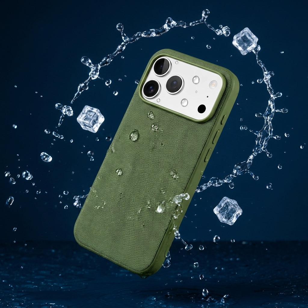 Tech Fabric Texture MagSafe iPhone Case - Green