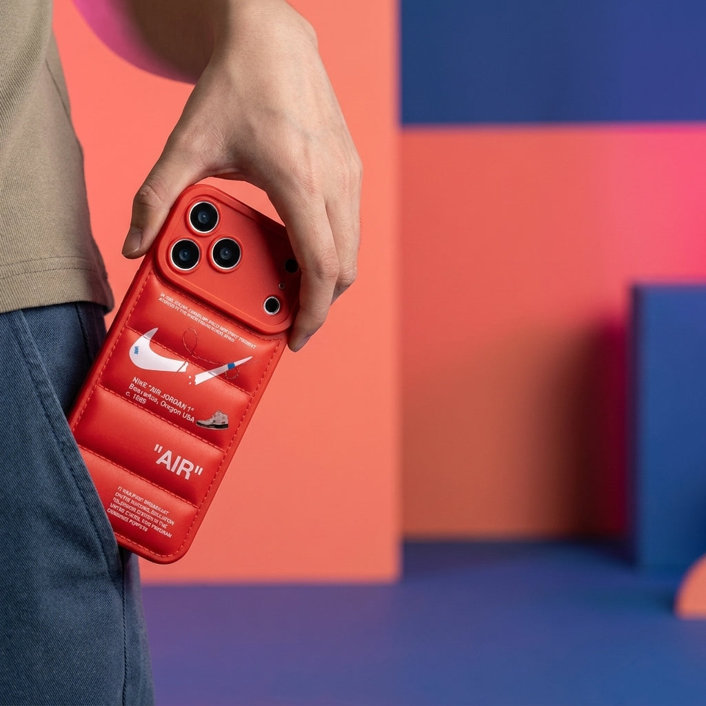 3D Crimson Red Sneaker Streetwear iPhone Case