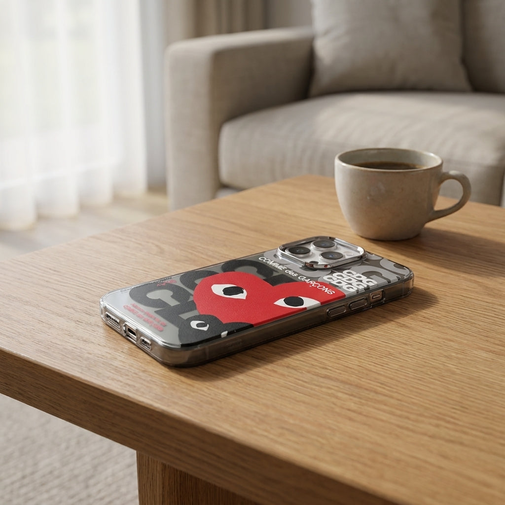 Reflective Black CDG - Hypebeast Designer iPhone Case