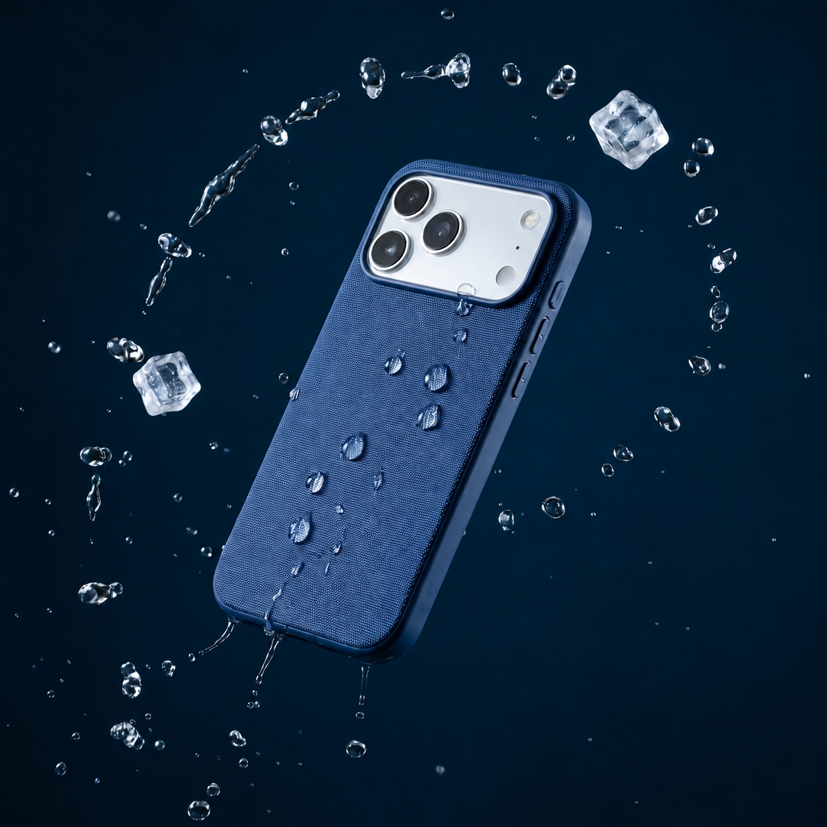 Tech Fabric Texture MagSafe iPhone Case - Blue