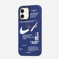 Nike x Off White inspired Streetwear iPhone Case – Blue