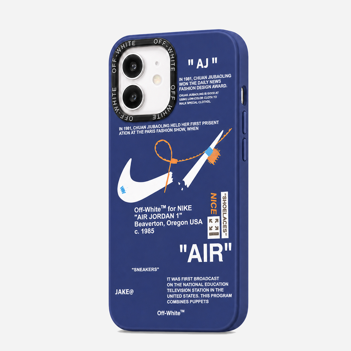 Nike x Off White inspired Streetwear iPhone Case – Blue