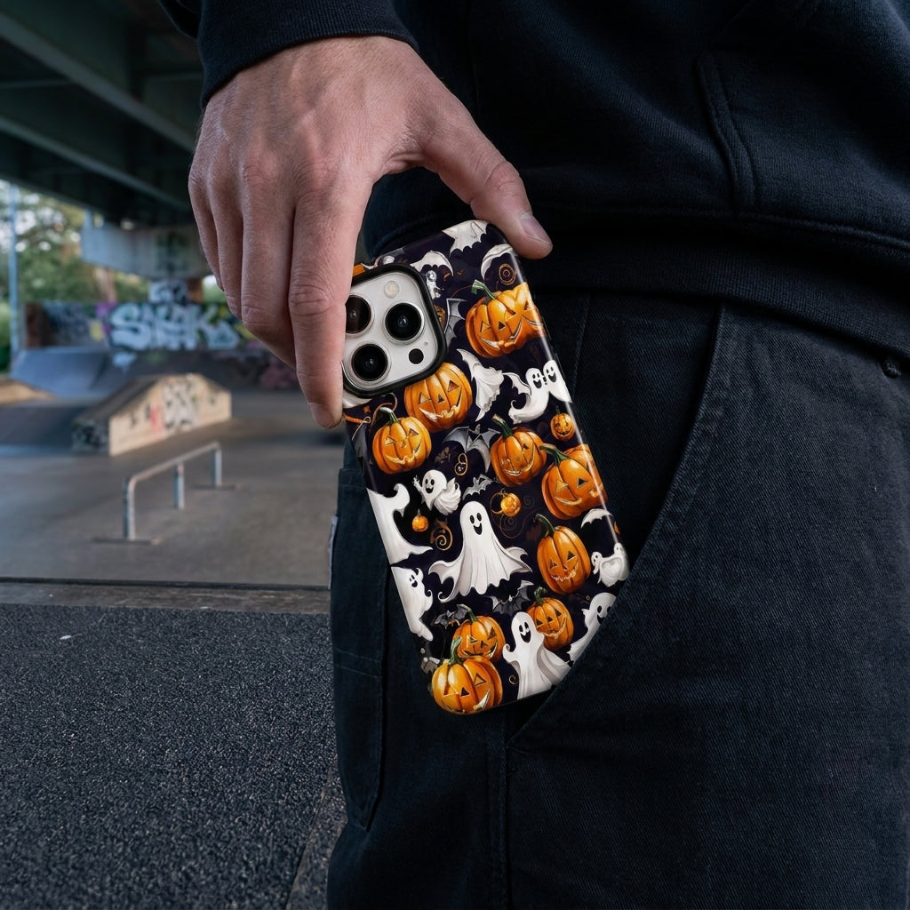 Pumpkin Parade Matte Glass MagSafe iPhone Case